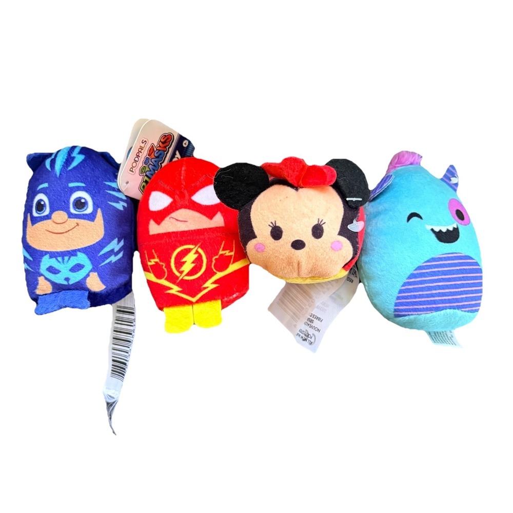 POD Pals Squishmallow DC Comics 3" Minnie Mouse Flash Super Hero's Catboy,